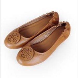 Tan Tory Burch Reva flats size 8.5
